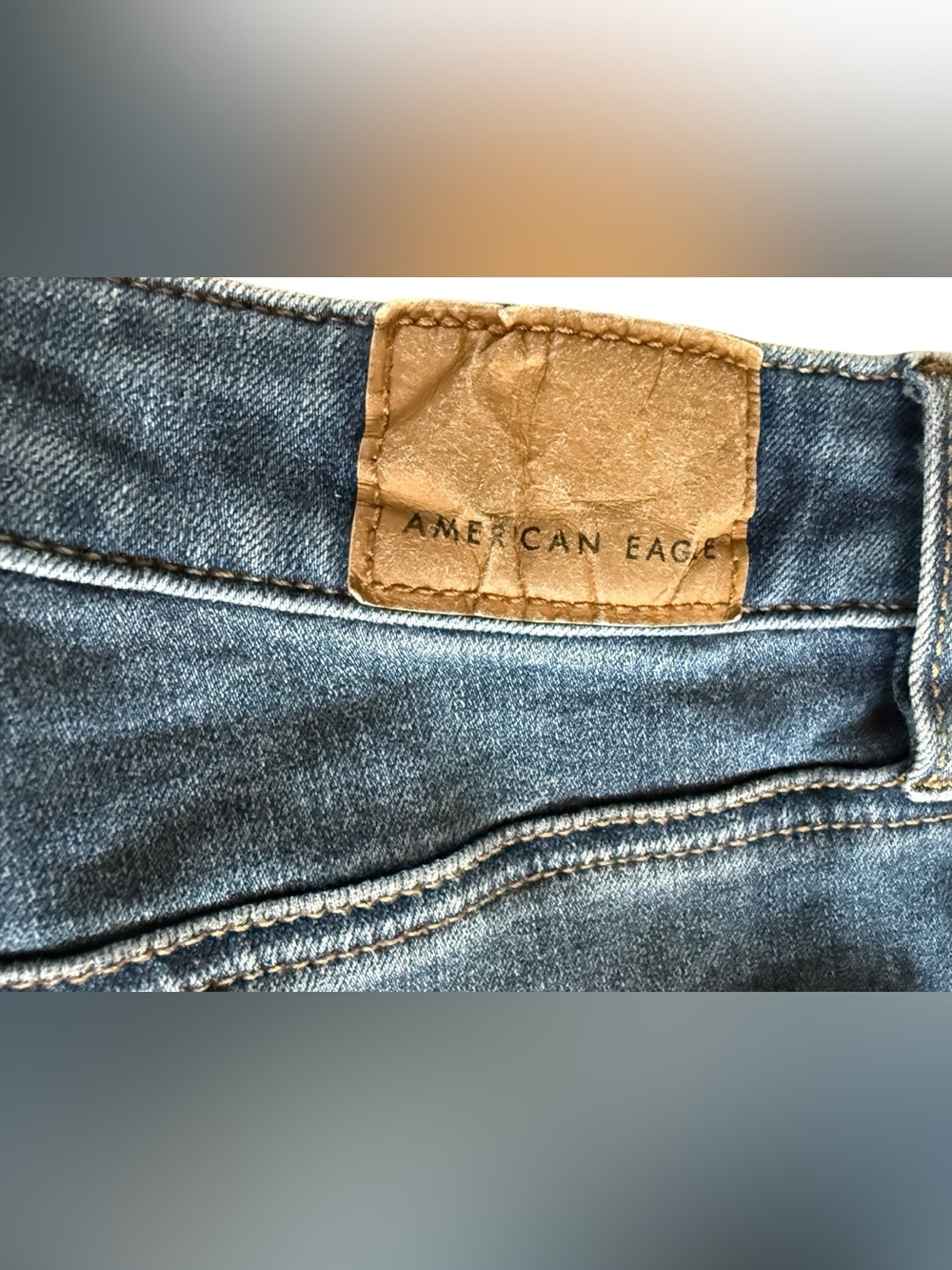 American Eagle The Dream Jean Size 00 Regular Skinny Raw Hem Jeans - Picture 5 of 7